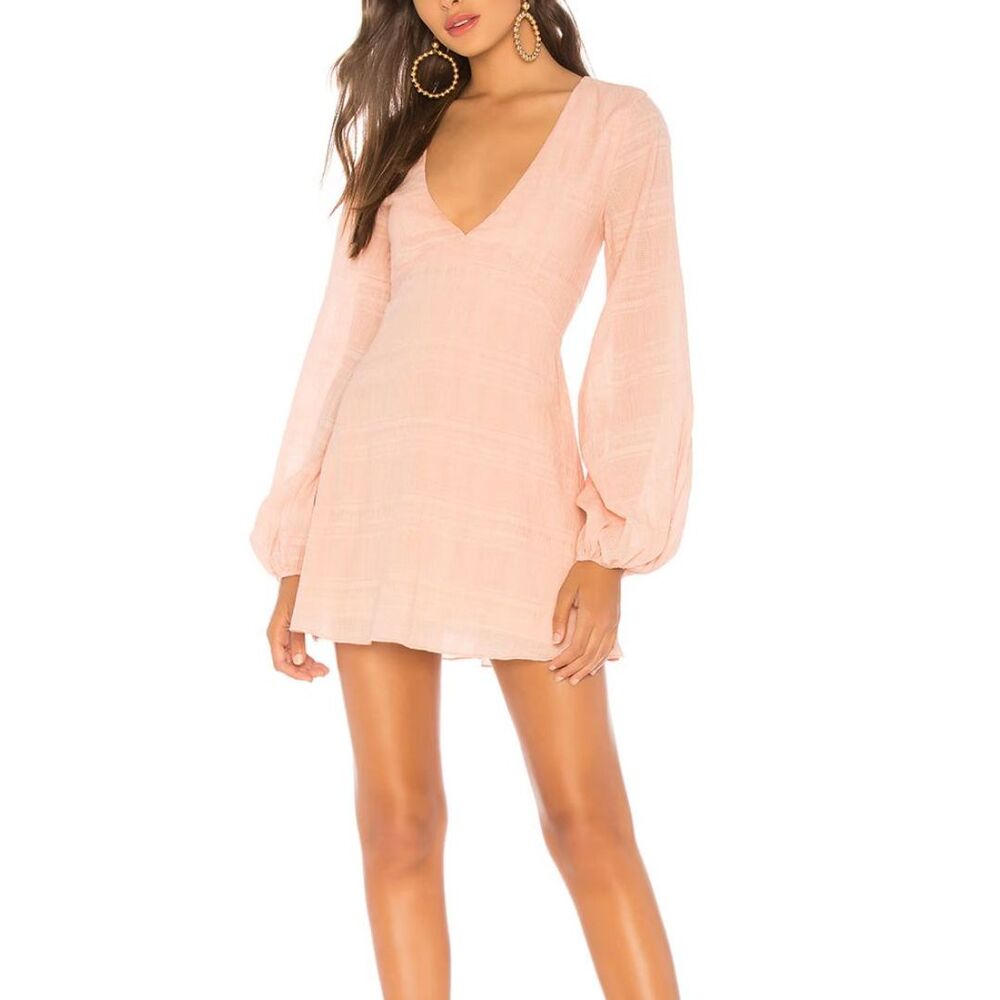 Tularosa Revolve Ryland Pink Long Sleeve Mini Dress Sz S